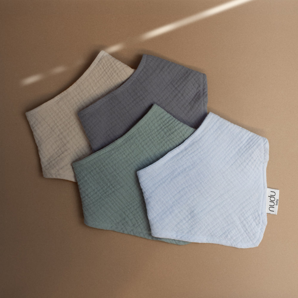 
                  
                    Musselin Halstücher 4-teilig (Babybalu, Mintgrün, Beige- Taupe, Grau)
                  
                